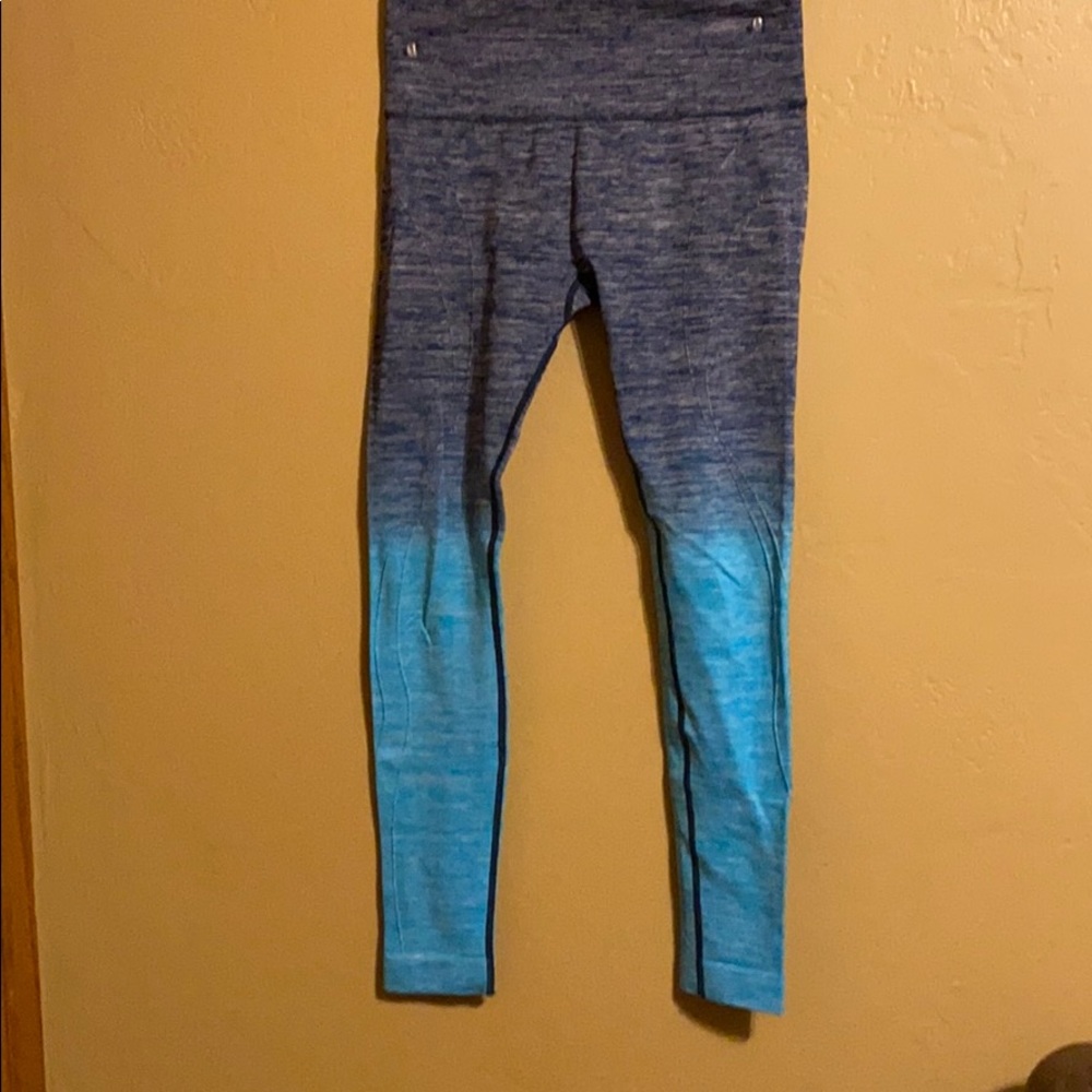 Athletic workout leggings.